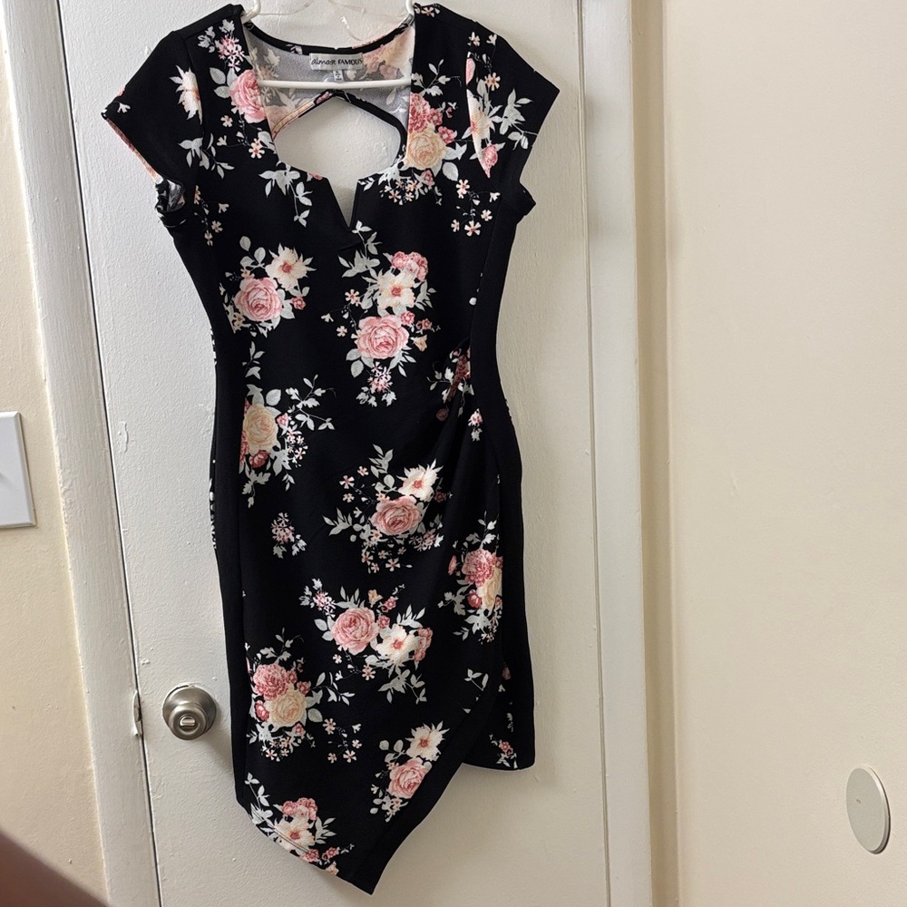Floral Black Dress